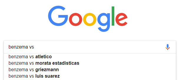 benzema google suggest